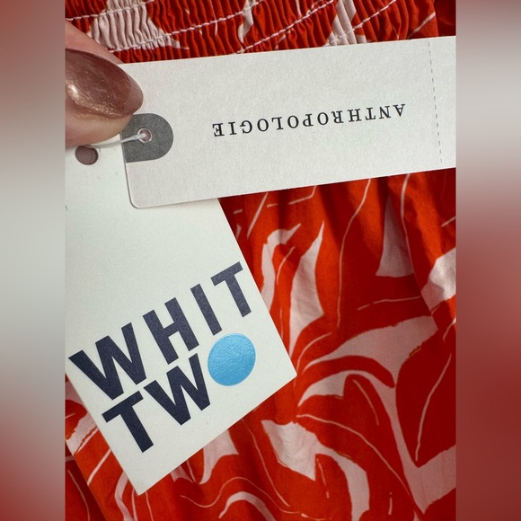 NWT WHIT TWO by Anthropologie Banana Leaf Off-Shoulder Dress - Picture 4 of 5